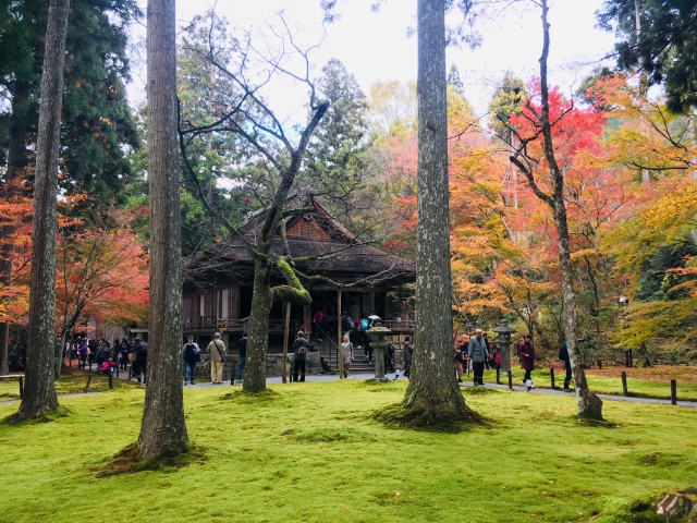 混雑する大原三千院