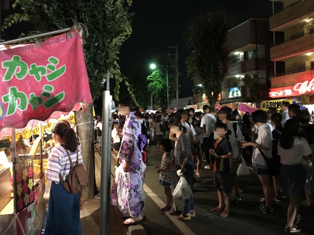 祭りの混雑