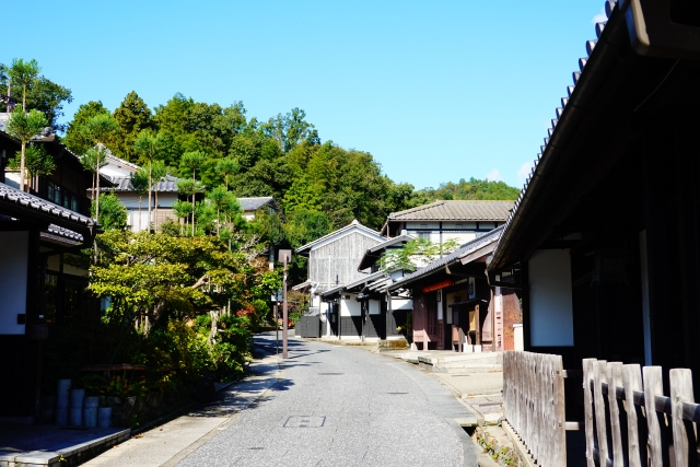 京都嵯峨野鳥居本の町並み