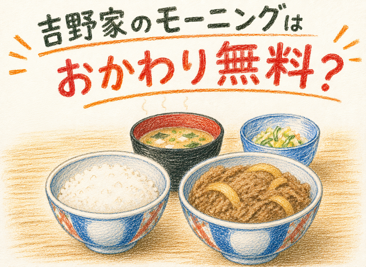 吉野家のモーニングセット